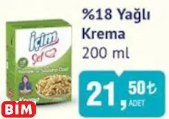 İÇİM %18 YAĞLI KREMA